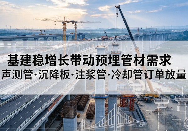 昌黎基建稳增长带动预埋监测管材需求，声测管、沉降板、注浆管订单持续放量